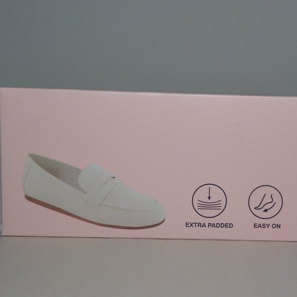 Kensie Size 8 M / YELENA / Cream / Canvas / Penny Loafers / New Women's Shoes - Picture 16 of 16